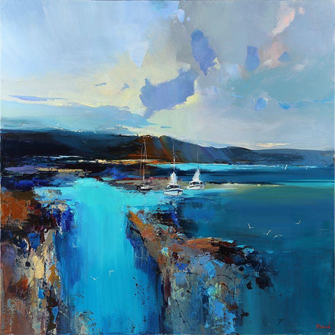 Cool Watere Black Ornate Wood Framed Art Print with Double Matting by Bond