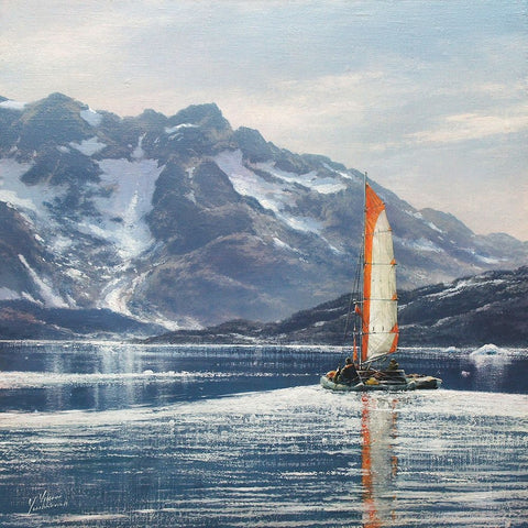 In the Search of Adventure Black Ornate Wood Framed Art Print with Double Matting by Yushkevich, Viktor