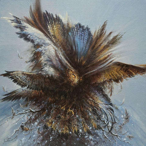 Guards Black Modern Wood Framed Art Print by Yushkevich, Viktor