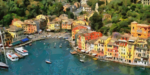 I Like Italy so much II Black Ornate Wood Framed Art Print with Double Matting by Medeiros, Celito
