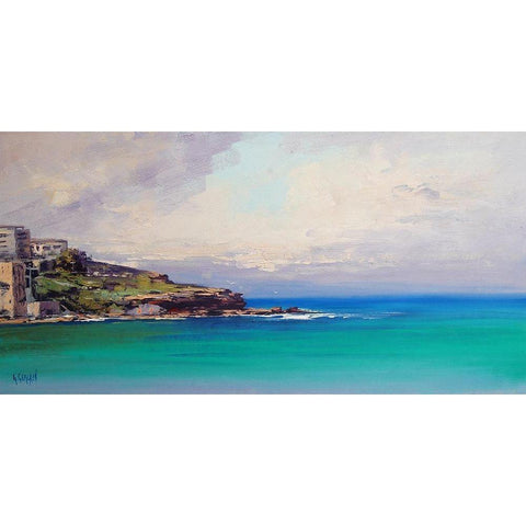 Bondi Beach Australia Black Modern Wood Framed Art Print with Double Matting by Gercken, Graham