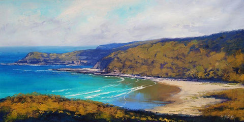 East Coast Australia White Modern Wood Framed Art Print with Double Matting by Gercken, Graham