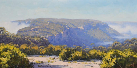 Narron Neck Katoomba White Modern Wood Framed Art Print with Double Matting by Gercken, Graham