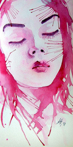 Dreamer White Modern Wood Framed Art Print with Double Matting by Kovacs, Anna Brigite