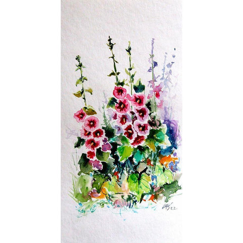 Mallow White Modern Wood Framed Art Print by Kovacs, Anna Brigite