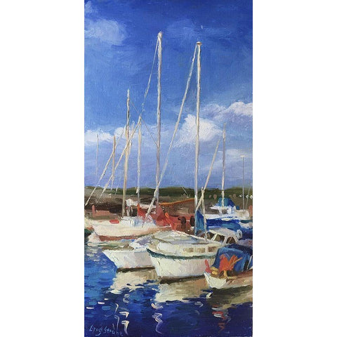 Summer in Denmark Black Modern Wood Framed Art Print by Strube, Ling