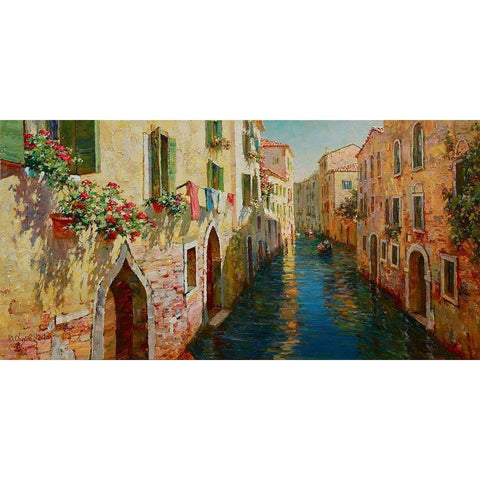 Flowers of Venice Gold Ornate Wood Framed Art Print with Double Matting by Obuchovsky, Yury