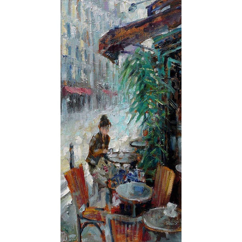 Paris, by Madame Pompadour Black Modern Wood Framed Art Print by Zakrynycny, Viktor
