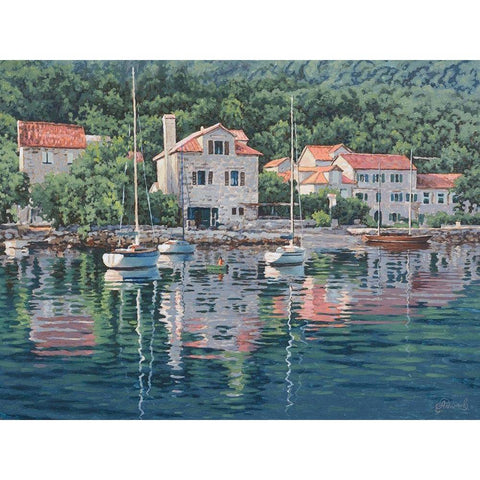 Monte Negro Image Gold Ornate Wood Framed Art Print with Double Matting by Adamov, Alexey