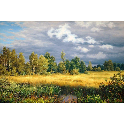 Before the Storm Gold Ornate Wood Framed Art Print with Double Matting by Adamov, Alexey