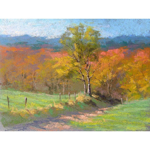 October Gold I Gold Ornate Wood Framed Art Print with Double Matting by Chaney, Alan