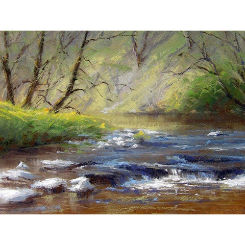 Evening River Black Modern Wood Framed Art Print by Chaney, Alan