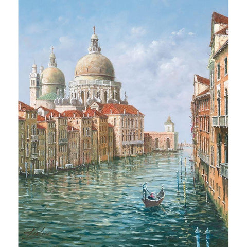 Venice VIII White Modern Wood Framed Art Print by Alighieri, Giovanni