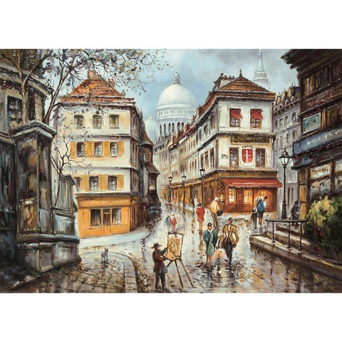 Paris View III White Modern Wood Framed Art Print by Bertrand, Yves