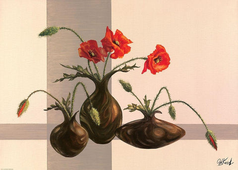 Art Decor VII Black Ornate Wood Framed Art Print with Double Matting by Krol, Wieslaw