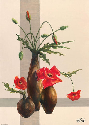 Art Decor VIII Black Ornate Wood Framed Art Print with Double Matting by Krol, Wieslaw