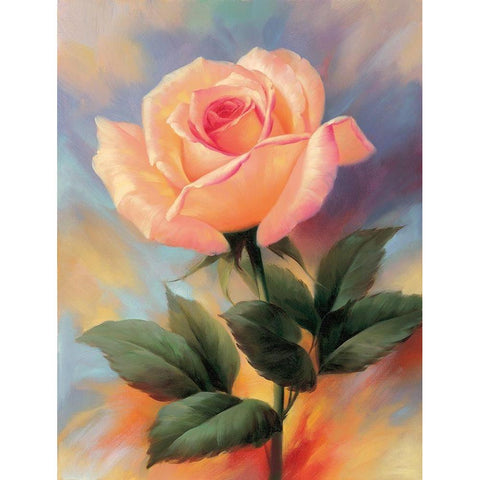 Small Roses III White Modern Wood Framed Art Print by Skorupska, Patrycja