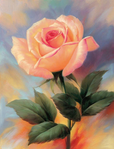 Small Roses III White Modern Wood Framed Art Print with Double Matting by Skorupska, Patrycja