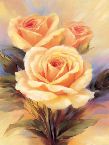 Small Roses IV White Modern Wood Framed Art Print with Double Matting by Skorupska, Patrycja