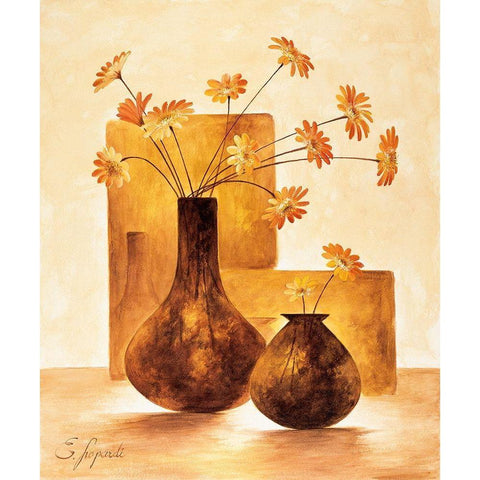 Modern Stillife I Gold Ornate Wood Framed Art Print with Double Matting by Lopardi, E.