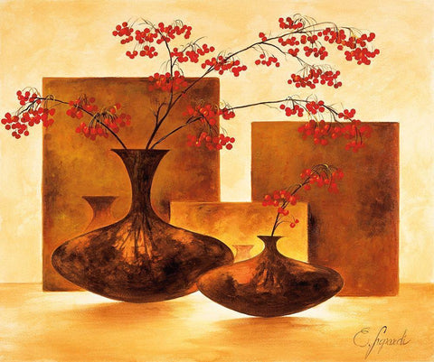 Modern Stillife III White Modern Wood Framed Art Print with Double Matting by Lopardi, E.