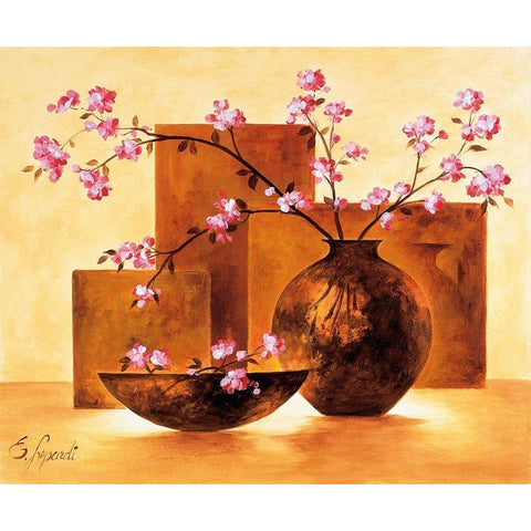 Modern Stillife IV Black Modern Wood Framed Art Print with Double Matting by Lopardi, E.