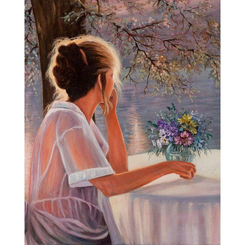 Dreaming about Darling White Modern Wood Framed Art Print by Stepien, Ryszard