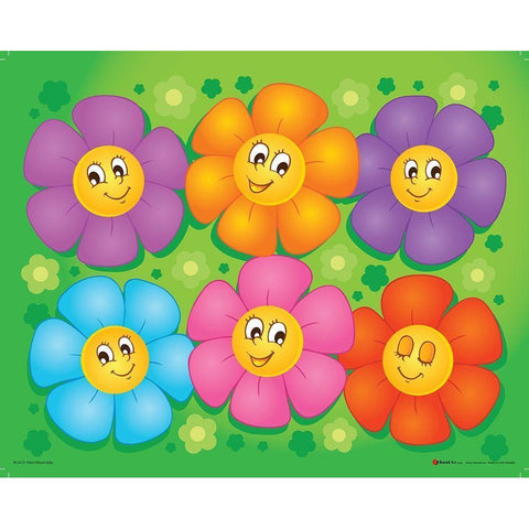 Flowers Black Modern Wood Framed Art Print by Viskova, Klara