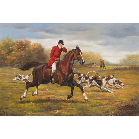 Hunting near Bristol II White Modern Wood Framed Art Print by Schwarz, Johann