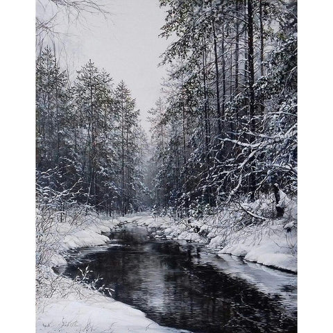 February II White Modern Wood Framed Art Print by Cernov, Ivan