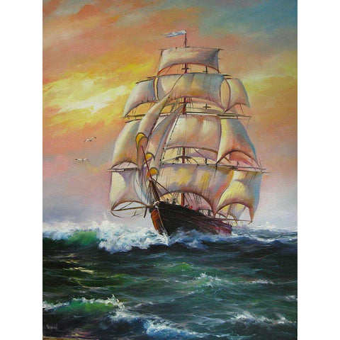 Meeting with Dreams Gold Ornate Wood Framed Art Print with Double Matting by Cernov, Ivan