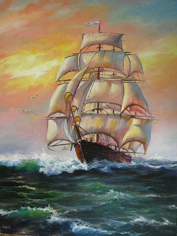 Meeting with Dreams Black Ornate Wood Framed Art Print with Double Matting by Cernov, Ivan