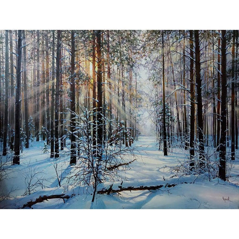 Where February meets the Spring III Black Modern Wood Framed Art Print with Double Matting by Cernov, Ivan