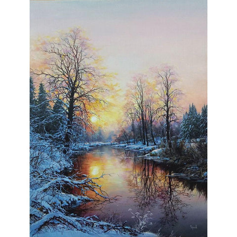 Where February meets the Spring IV White Modern Wood Framed Art Print by Cernov, Ivan