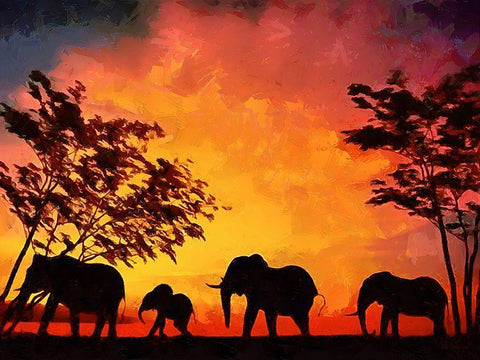 Memories of Africa II Black Ornate Wood Framed Art Print with Double Matting by Medeiros, Celito