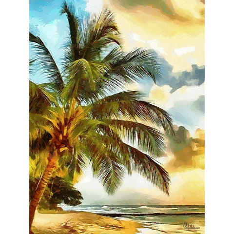 Everyone Loves Palm Trees II Black Modern Wood Framed Art Print by Medeiros, Celito