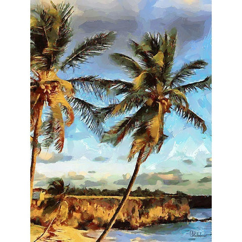 Everyone Loves Palm Trees III Gold Ornate Wood Framed Art Print with Double Matting by Medeiros, Celito