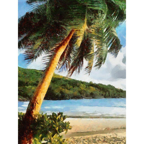 Everyone Loves Palm Trees V Black Modern Wood Framed Art Print by Medeiros, Celito