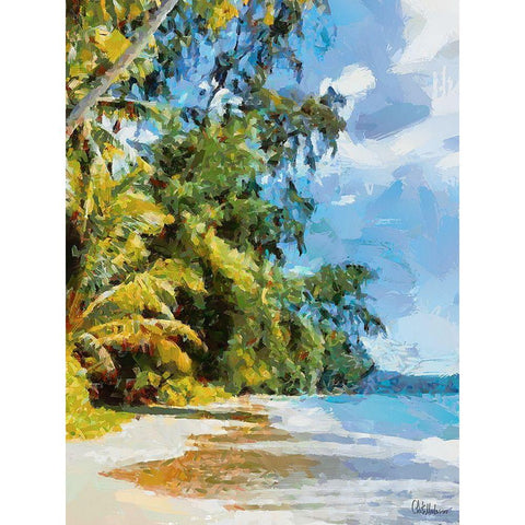 Everyone Loves Palm Trees VII White Modern Wood Framed Art Print by Medeiros, Celito