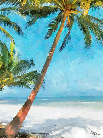 Everyone Loves Palm Trees X Black Ornate Wood Framed Art Print with Double Matting by Medeiros, Celito