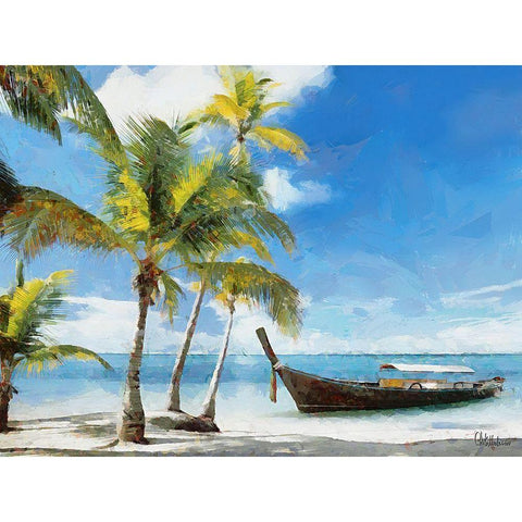 Everyone Loves Palm Trees XIII White Modern Wood Framed Art Print by Medeiros, Celito