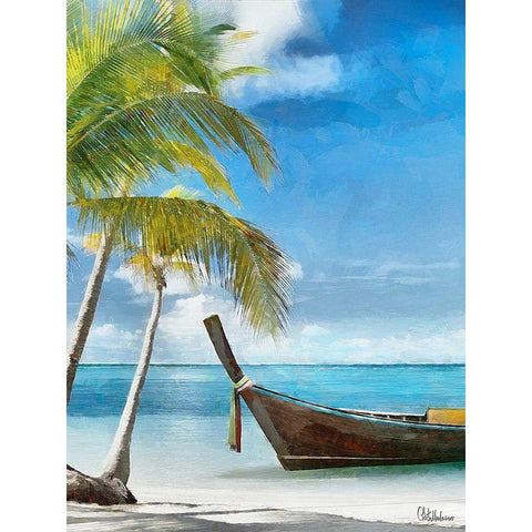 Everyone Loves Palm Trees XIV White Modern Wood Framed Art Print by Medeiros, Celito