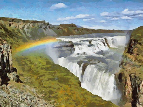 Iceland Trip II White Modern Wood Framed Art Print with Double Matting by Medeiros, Celito