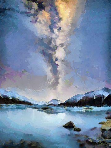 Iceland Trip III Black Ornate Wood Framed Art Print with Double Matting by Medeiros, Celito