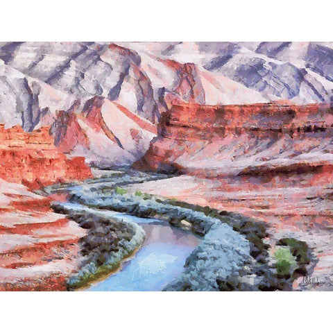 Colorado River Black Modern Wood Framed Art Print by Medeiros, Celito