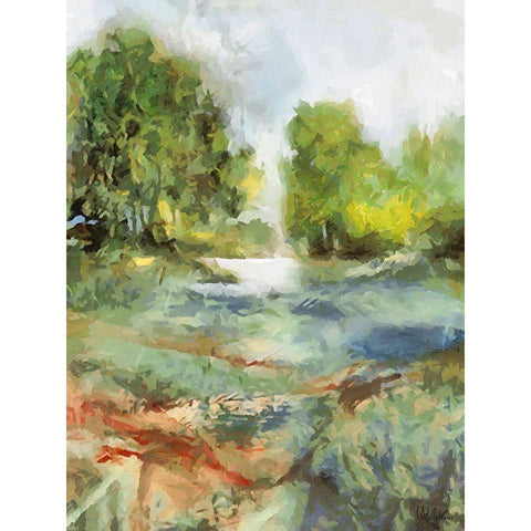 Abstract Landscape II White Modern Wood Framed Art Print by Medeiros, Celito