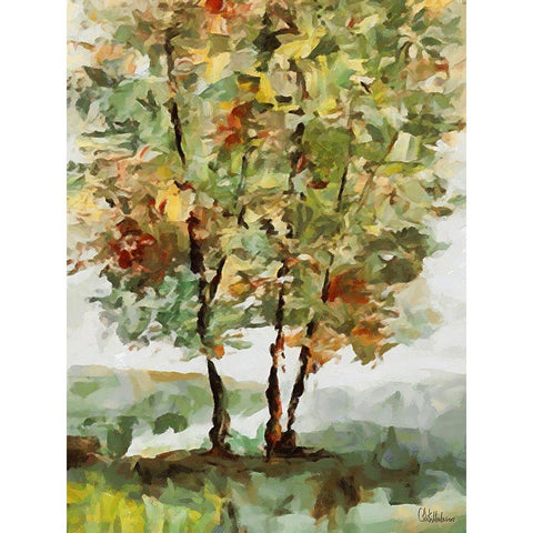 Abstract Landscape III Gold Ornate Wood Framed Art Print with Double Matting by Medeiros, Celito