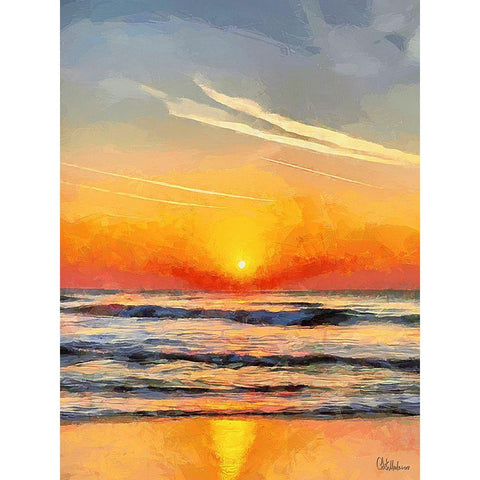 White Wave at the Beach XI Gold Ornate Wood Framed Art Print with Double Matting by Medeiros, Celito