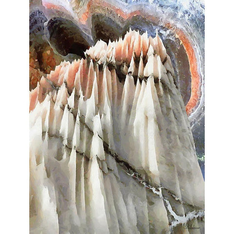 Painted Mountains XI Gold Ornate Wood Framed Art Print with Double Matting by Medeiros, Celito