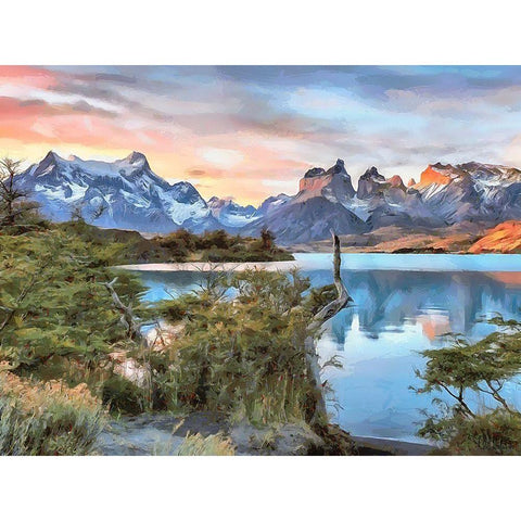 Rocky Nature V Black Modern Wood Framed Art Print with Double Matting by Medeiros, Celito